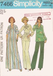7466 76 SS CAFTAN, LS TOP, PANTS, BELT, EMBRDRY PATTERN 14